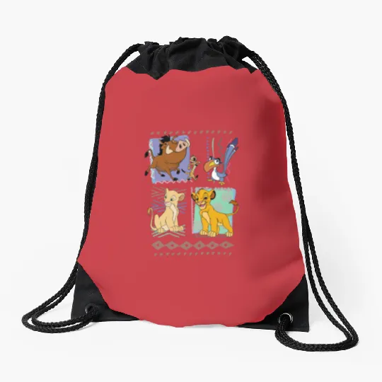Vintage 90s Disney Lion King Drawstring Bags, Hakuna Matata Retro Drawstring Bags