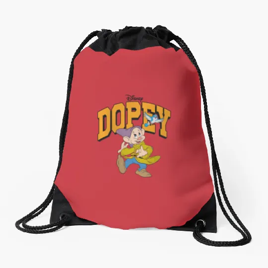 Vintage Dopey Dwarf Drawstring Bags, Snow White Seven Dwarfs Drawstring Bags, Disney World Disneyland Family Trip