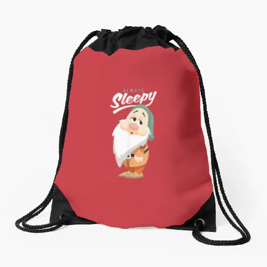 Disney Snow White And The Seven Dwarfs Always Sleepy Drawstring Bags, WDW Magic Kingdom Disneyland Family Vacation Birthday Gift