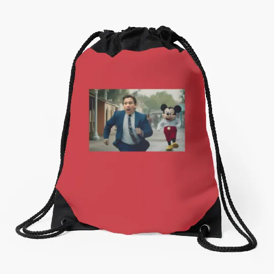 Disney Mickey Vs Desantis Funny Unisex Drawstring Bags
