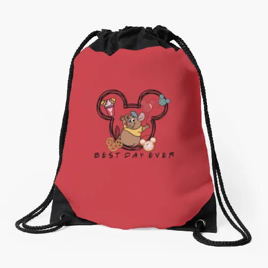 Best Day Ever Gus Gus Drawstring Bags, Disney Cinde Drawstring Bags