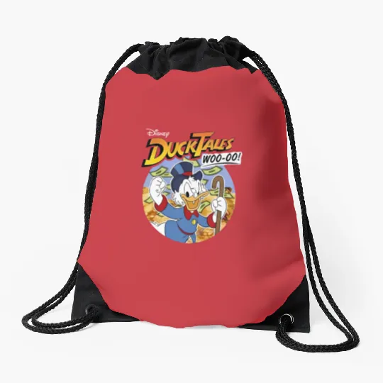 Vintage Disney Ducktales Group Panels Retro Ducktales Drawstring Bags