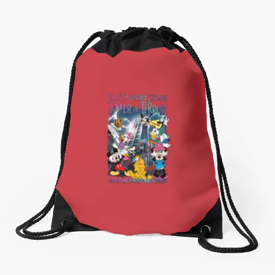 Mickey and Friends The Twilight Zone Tower Of Terror Disney Hollywood Tower Hotel Drawstring Bags