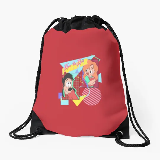 Retro 90s Disney A Goofy Movie Max Roxanne Eye To Eye Poster Drawstring Bags