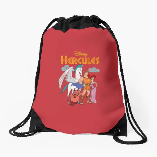 Disney Hercules Classic Hero Group Shot  Poster Drawstring Bags