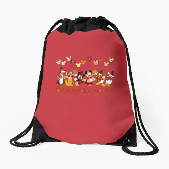Disney Thanksgiving Drawstring Bags, Disney Mickey Hoody, Mickey and Friends Drawstring Bags
