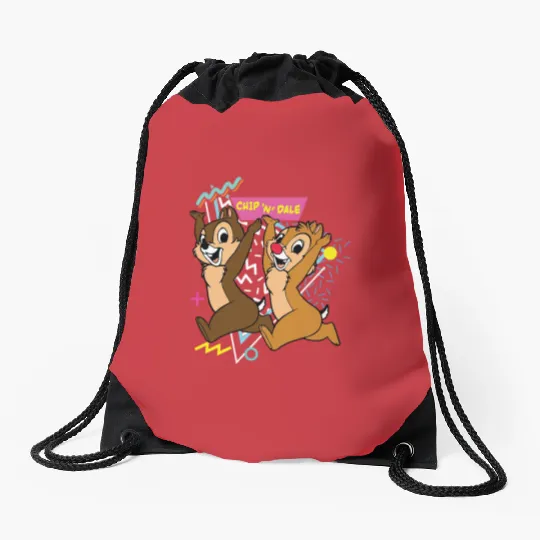 Chip and Dale Drawstring Bags,Disney Couple Drawstring Bags, Disney Family Drawstring Bags, Disney Vacation Drawstring Bags