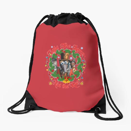 Disney The Muppets Christmas Carol Gonzo And Rizzo Light the Lamp Not the Rat Drawstring Bags