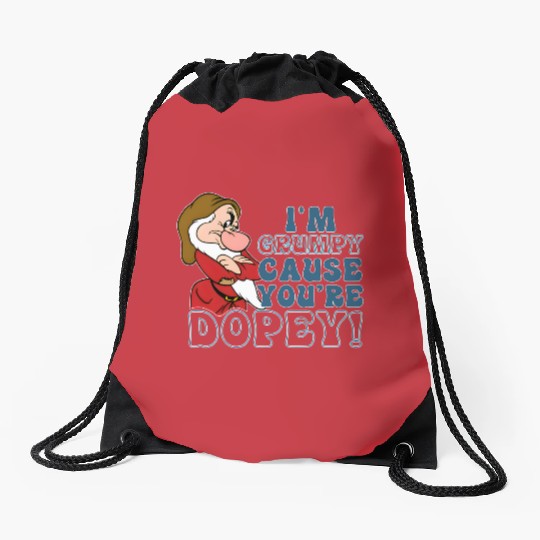 Discover Disney I'm Grumpy Because You're Dopey Drawstring Bags, Snow White Grumpy Drawstring Bags