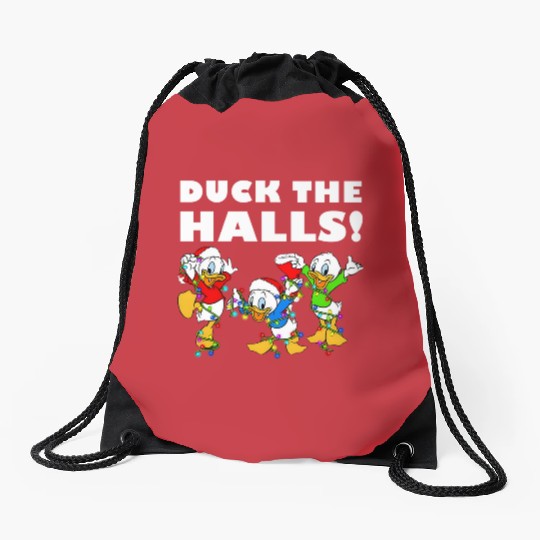 Disney Ducktales Christmas Lights Drawstring Bags, Duck The Halls Drawstring Bags