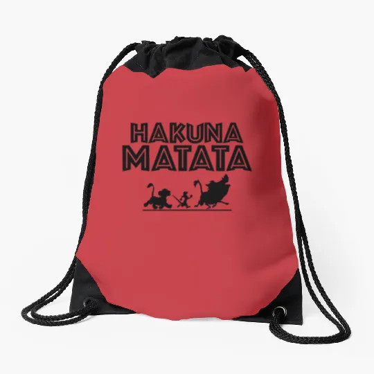 Hakuna Matata Drawstring Bags, Disney Drawstring Bags, Lion King Drawstring Bags, Hakuna Matata Disney Drawstring Bags