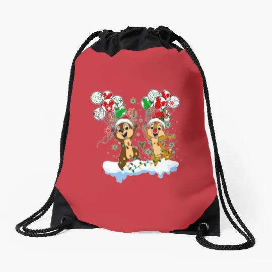 Disney Chip And Dale Christmas, Chip And Dale Drawstring Bags