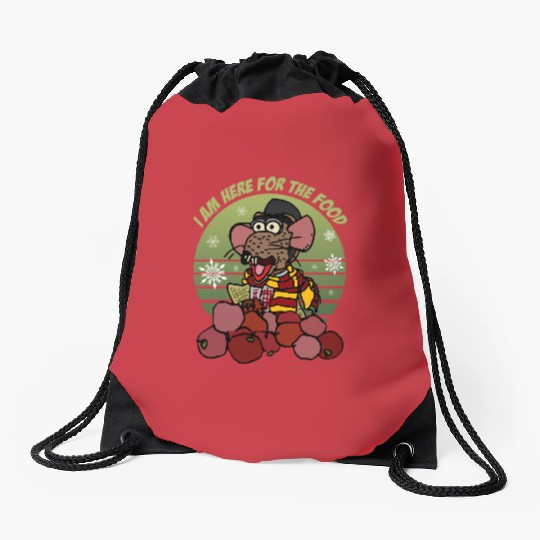Rizzo the Rat I Am Here For The Food  Drawstring Bags, Disney The Muppet Christmas Carol Drawstring Bags