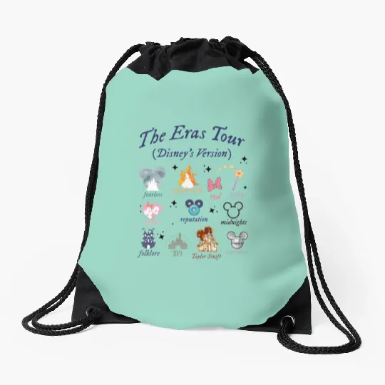 Eras Tour Disney Drawstring Bags, Swift Happiest Magical Place Gift