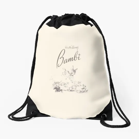 Discover Vintage Bambi and Friends Drawstring Bags, Disney Bambi Drawstring Bags, Disneyland Drawstring Bags