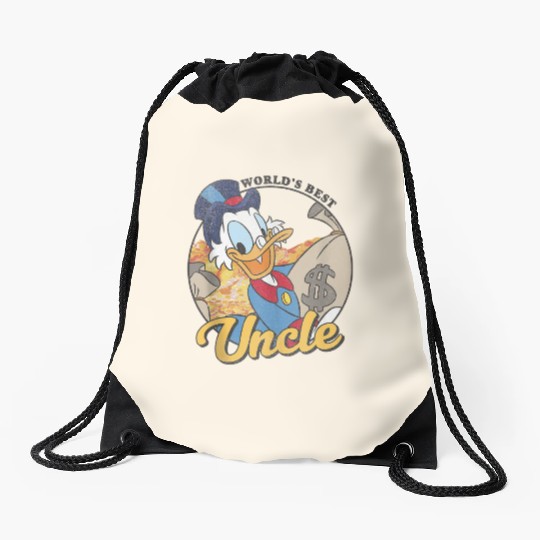 Disneys Ducktales Scrooge Mcduck World's Best Uncle Drawstring Bags