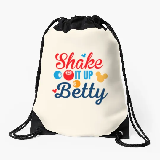 Discover Shake it up Betty! Disney Cruise Line Bingo Drawstring Bags | Disney Cruise Drawstring Bags | Disney Bingo Drawstring Bags