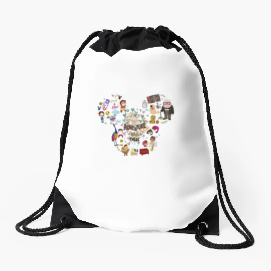 Up Movie  Drawstring Bags, Adventure Is Out There Drawstring Bags, Disney Up Drawstring Bags