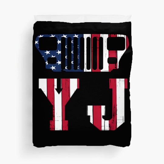 YJ Jeep, the square one Duvet Covers