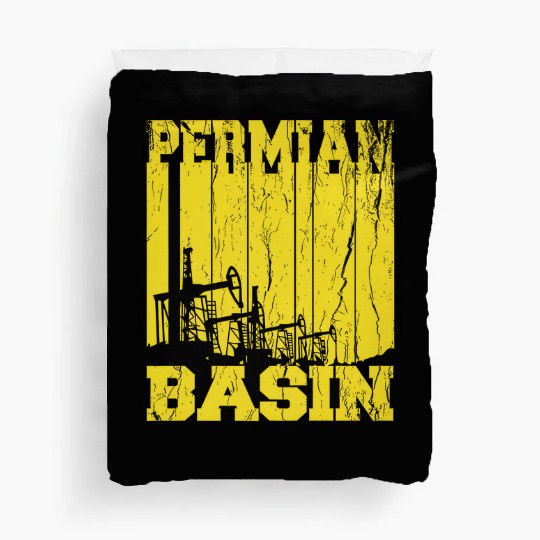 Permian Basin Oilfield Rigger Driller Distressed Duvet Covers