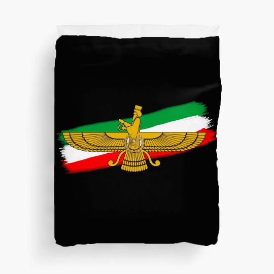 Iran Flag Faravahar Lion Sun Duvet Covers