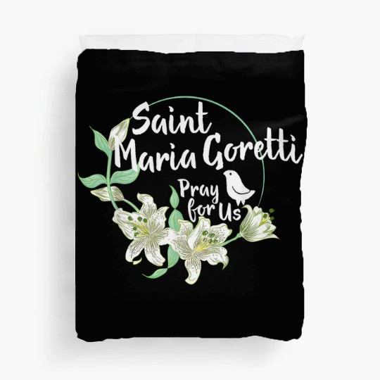 St. Maria Goretti Purity Catholic Saints Lily Symb Duvet Covers
