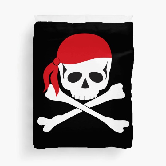 White Skull & Crossbones Duvet Covers