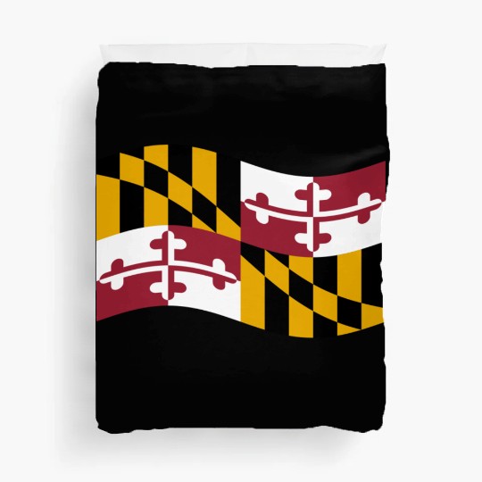 Waving Maryland Flag Duvet Covers