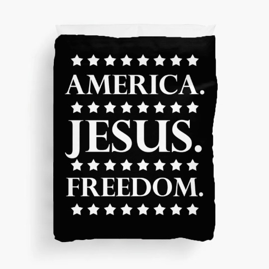 jesus America, America. Jesus. freedom Duvet Covers