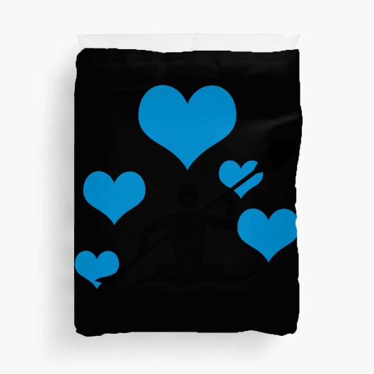 Canoe with 5 hearts Duvet Covers