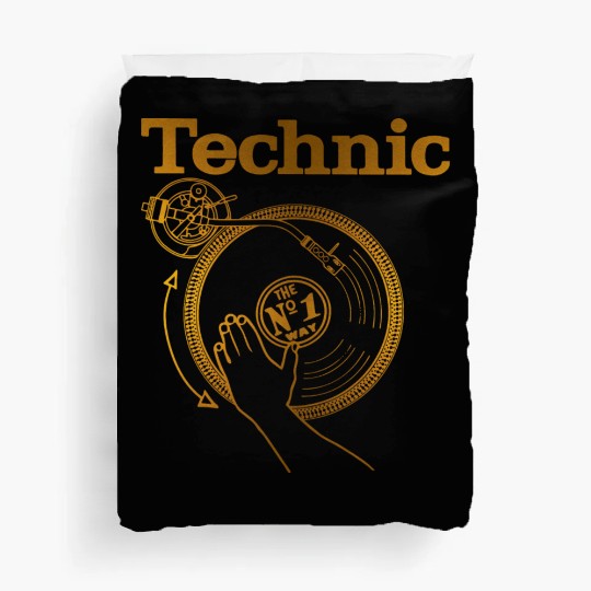 gold turntable Duvet Covers