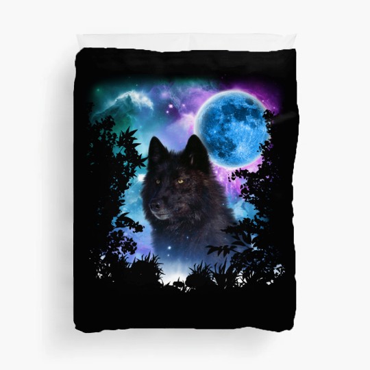 Black Wolf MidNight Forest Duvet Covers