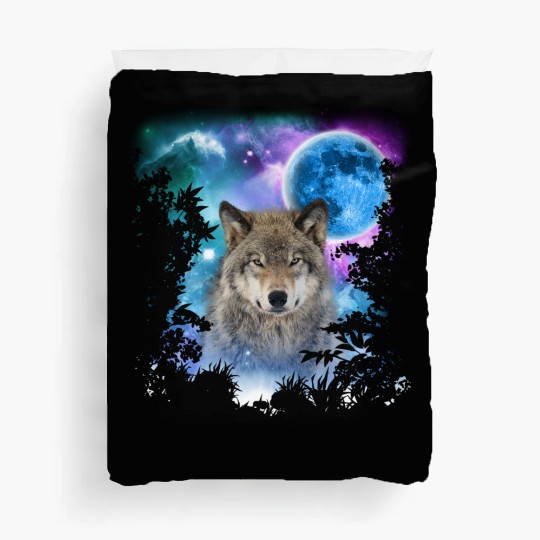 Timber Wolf MidNight Forest Duvet Covers