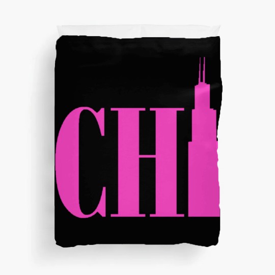 Chicago - Neon Pink Duvet Covers
