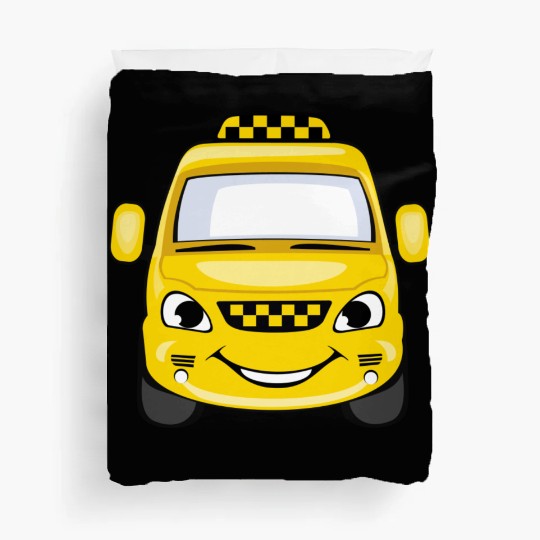 Taxi design art Duvet Covers