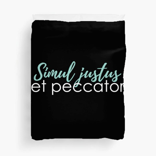 simul justus et peccator Duvet Covers