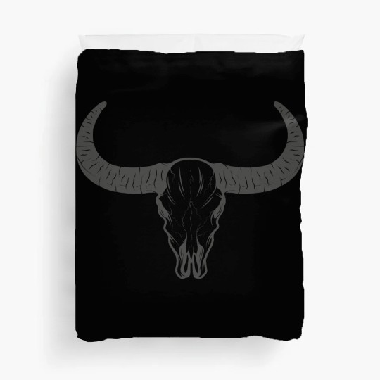 buffalo skull Duvet Covers