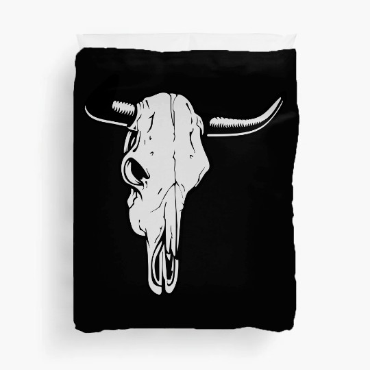 buffalo skull Duvet Covers