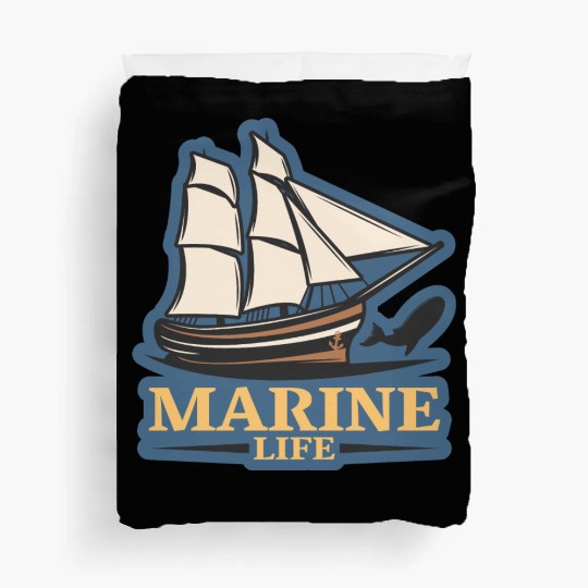 marine life logo Duvet Covers