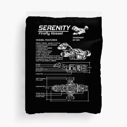 Serenity - Firefly vessel awesome Duvet Covers for fa