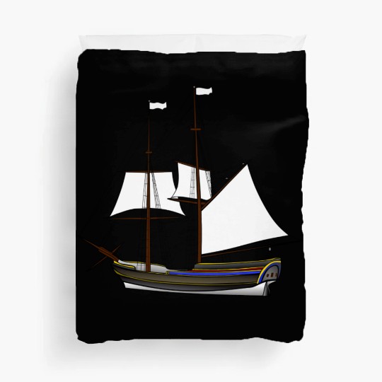 ship boat canoe sailboat submarine yacht anchor405 Duvet Covers