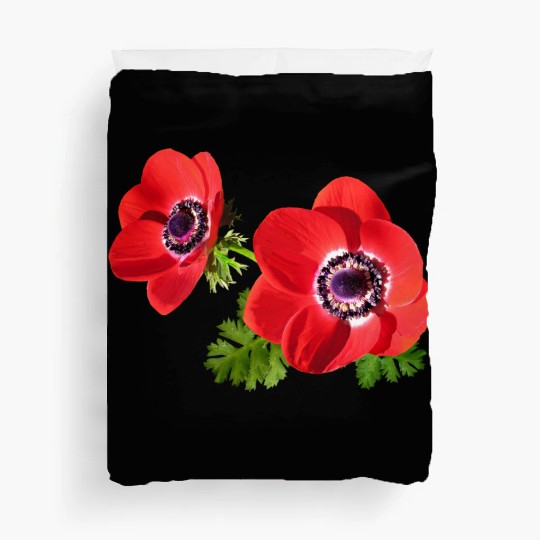 flowers lilies tulips orchids sunflower dahlia ger Duvet Covers