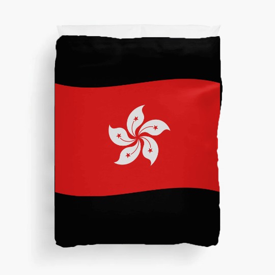 flag hong kong Duvet Covers