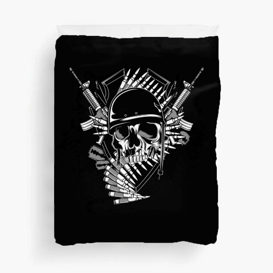 War skull Duvet Covers