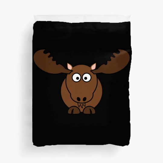 Elk Deer Moose Head Hunter Comic Gift Present Duvet Covers
