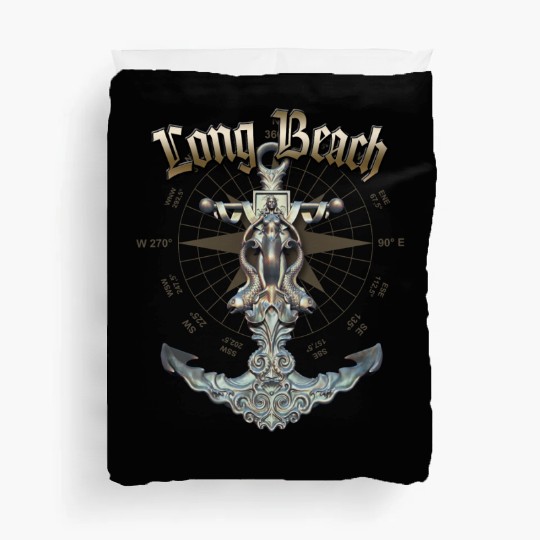 Long Beach Anchor Nautical Sailing Boat Summer Duvet Covers