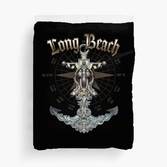 Long Beach Anchor Nautical Sailing Boat Summer Duvet Covers
