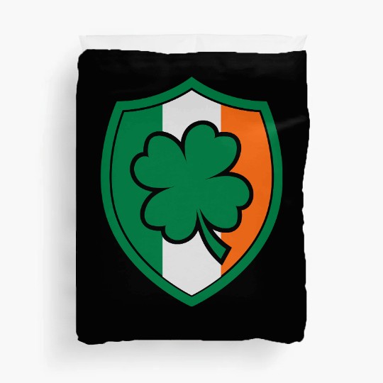 Ireland Flag - Irish - Ire -St Patricks day-Clover Duvet Covers