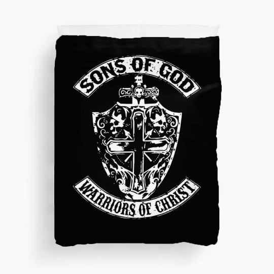 Sons of god warriors of christ Duvet Covers