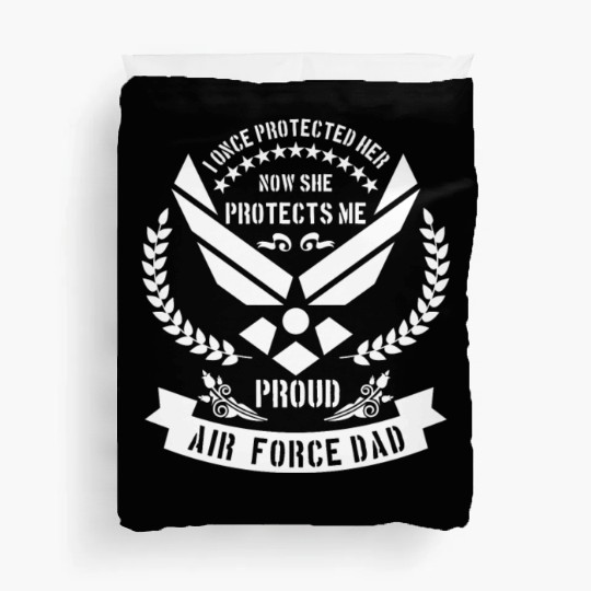 Proud Air Force Dad - USA military Duvet Covers